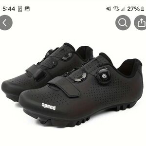 NWOB Mens Solid Cycling Sneaker Black/Grey Size 39 (Us Size 6.5 Mens,Womens 8.5)